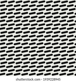 Digonal Bricks Lying. Vector Black Bricks Pattern.