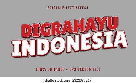 Digrahayu indonesia 3D Texteffekt Design