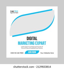 Digtial marketing expart social media post template