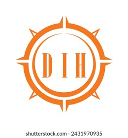 DIH letter design. DIH letter technology logo design on white background. DIH Monogram logo design for entrepreneur and business.