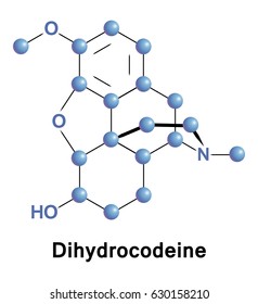 Dihydrocodeine is a semi-synthetic opioid analgesic prescribed for pain or severe dyspnea, or as an antitussive, either alone or compounded with paracetamol or aspirin svg