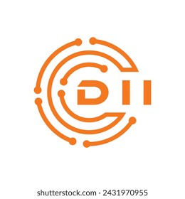 DII-Buchstabendesign. DII Letter-Technologie-Logo-Design auf weißem Hintergrund. DII Monogram Logo Design für Unternehmer und Unternehmen.
