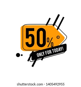 Diiscount Label, Special Discount, 70% 50% 80% off Vector Template Design Illustration