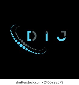 Diseño abstracto del logotipo de la letra DIJ. Diseño único DIJ. DIJ.
