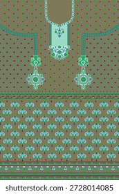 Dijital Kurti diseño de Vector ilustrador frontal