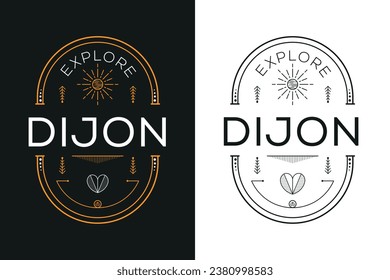 Dijon City Design, Vector illustration.