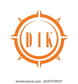 DIK-Buchstabendesign. DIK Letter Technologie Logo Design auf weißem Hintergrund. DIK Monogram Logo Design für Unternehmer und Unternehmen.