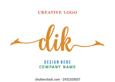 DIK lettering logo is simple, easy to understand and authoritative