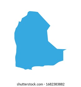 dikhil map vector in the country of djibouti