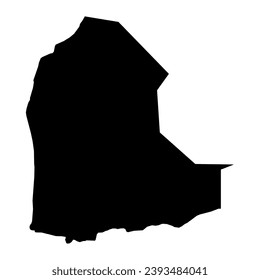 Dikhil region map, administrative division of Djibouti. Vector illustration.