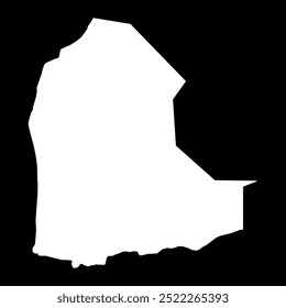 Dikhil region map, administrative division of Djibouti. Vector illustration.