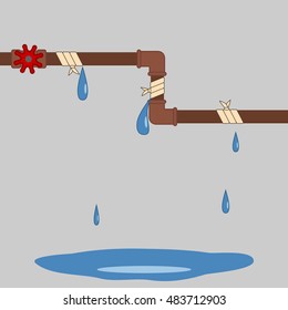 Royalty Free Water Leak Cartoon Stock Images Photos