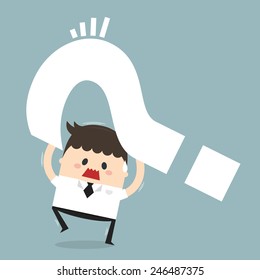 Dilemma of businessman, flat design, business concept