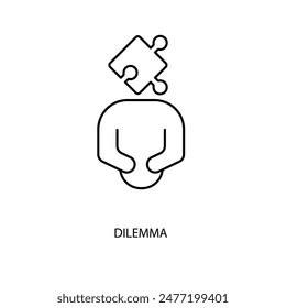 dilemma concept line icon. Simple element illustration. dilemma concept outline symbol design.