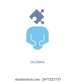 dilemma concept line icon. Simple element illustration. dilemma concept outline symbol design.