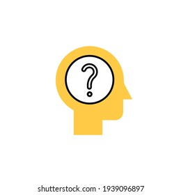 dilemma icon vector illustration colored style design. isolated on white background