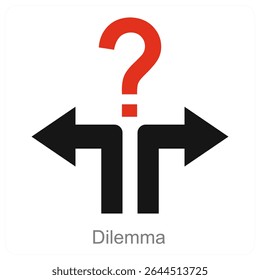 Dilemma vector icon concept design