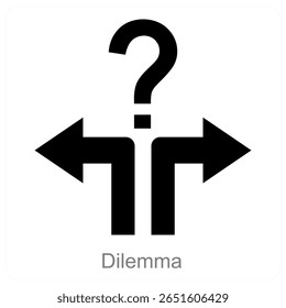 Dilemma vector icon concept design