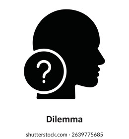 Dilemma Vector Icon which can easily modify or edit

