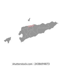 Dili Municipality map, administrative division of East Timor. Vector illustration.