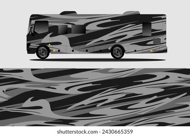 Dilifery car camper car sticker wrap design vector