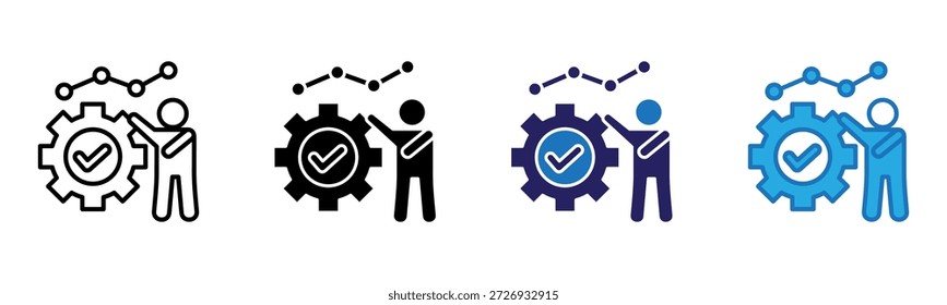 Ilustração de vetor de vários estilos de ícone de diligência