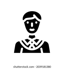 diligent family man glyph icon vector. diligent family man sign. isolated contour symbol black illustration