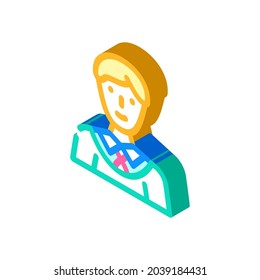 diligent family man isometric icon vector. diligent family man sign. isolated symbol illustration