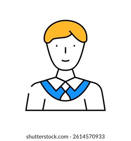 diligent family man line icon vector. diligent family man sign. isolated symbol illustration