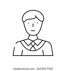 diligent family man line icon vector. diligent family man sign. isolated contour symbol black illustration