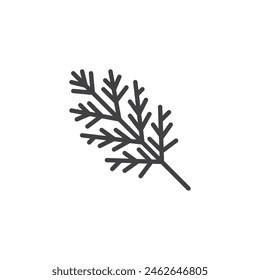 Dill herb vector icon. filled flat sign for mobile concept and web design. Dill fronds glyph icon. Symbol, logo illustration. Vector graphics