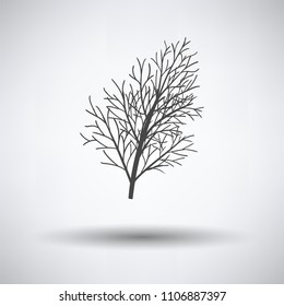 Dill icon on gray background, round shadow. Vector illustration.