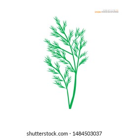 Dill  icon on white background.vector illustration.