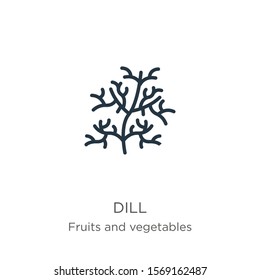 Dill icon vector. Trendy flat dill icon from fruits and vegetables collection isolated on white background. Vector illustration can be used for web and mobile graphic design, logo, eps10
