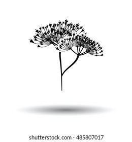 Dill  icon. White background with shadow design. Vector illustration.