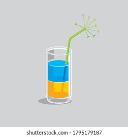 Dill in the layered coctail