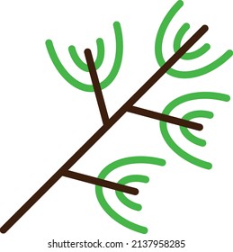 Dill Leaves Concept,  Dill seeds vector color icon design, Condiments and Spices symbol, Food cooking ingredients Sign, Herbs and table sauce stock illustration