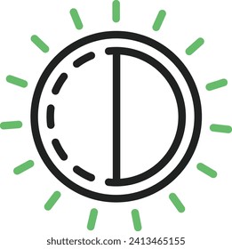 Dim Button icon vector image. Suitable for mobile application web application and print media.