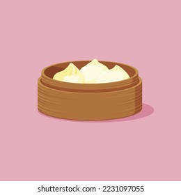 Dim Sum background. Design with cartoon style. Vector design illustration.