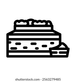 dim sum basket chinese cuisine line icon vector. dim sum basket chinese cuisine sign. isolated contour symbol black illustration