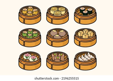 Dim sum Collection Chinese food set