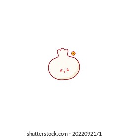 Dim sum linda ilustración de carácter sonrisa feliz logotipo de mascota niños jugar plantilla de juguetes