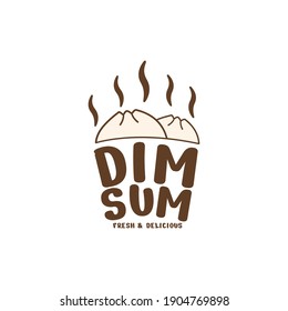 dim sum dumpling logo. steamed food from china. Logo templates for menus, restaurants and packaging brands.