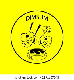 Dim sum dumplings with thin line icon . Chinese traditional food. suitable for any content about food and drink.