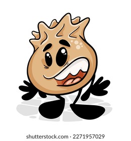 Dim Sum. Funnny cartoon character. Vector isolated background 