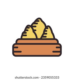 dim sum icon color style vector