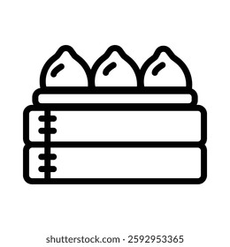 Dim Sum icon illustration in line style. Perfect for website mobile app presentation. Suitable for any user interface and user experience