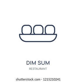 Dim sum icon. Dim sum linear symbol design from Restaurant collection. Simple outline element vector illustration on white background.