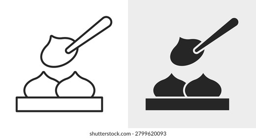 Dim Sum Icon represents traditional Asian cuisine, small dishes, and dining culture.