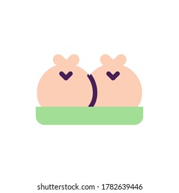 ilustración vectorial de icono dim sum estilo plano. conjunto de iconos de alimentos.